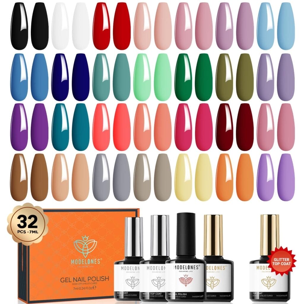 modelones 32 PCS Gel Nail Polish Set