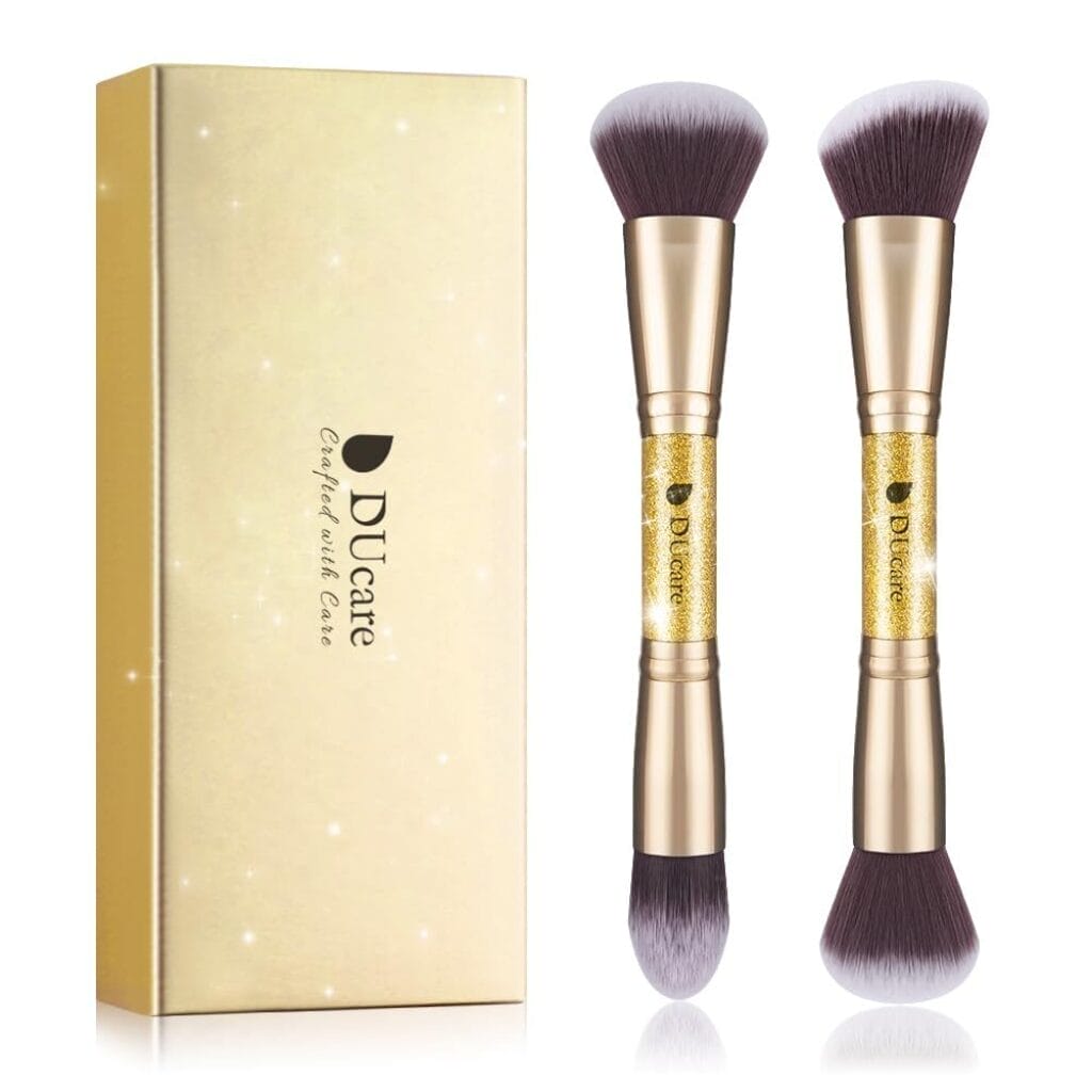 DUcare Makeup Brushes Duo End Foundation Powder Buffer and Contour Brush